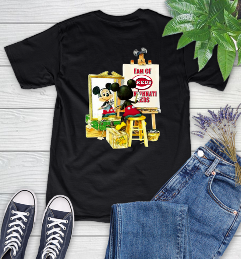 MLB Baseball Cincinnati Reds Mickey Drawing Shirt 82