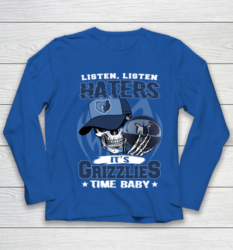 Listen Haters It is GRIZZLIES Time Baby NBA Youth Long Sleeve 7