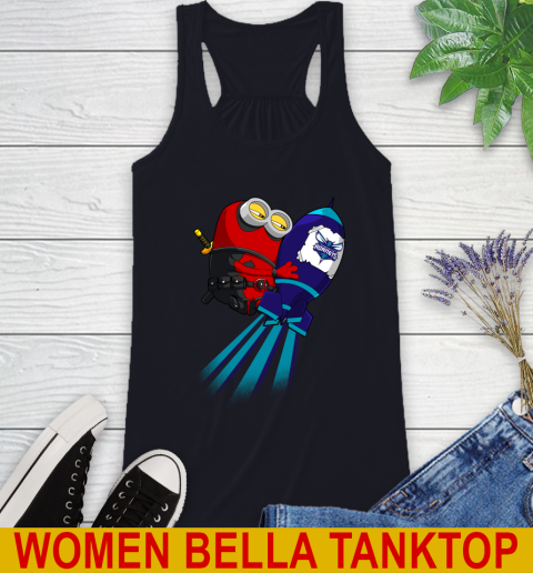 NBA Basketball Charlotte Hornets Deadpool Minion Marvel Shirt Racerback Tank 8