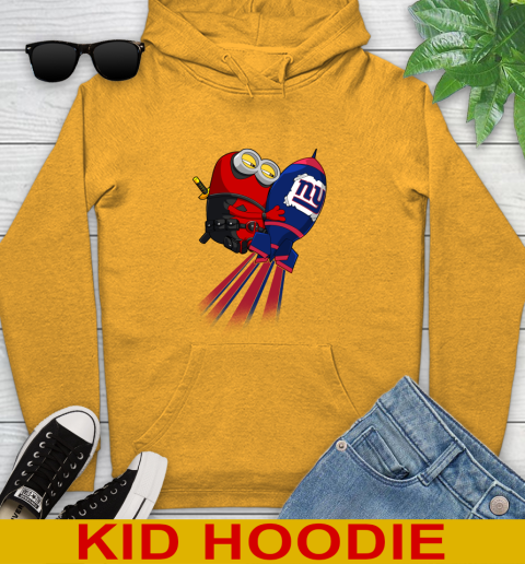 NFL Football New York Giants Deadpool Minion Marvel Shirt Youth Hoodie 2