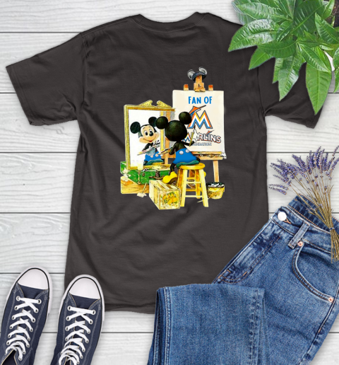 MLB Baseball Miami Marlins Mickey Drawing Shirt 90