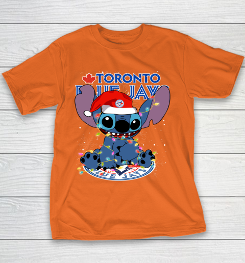 Toronto Blue Jays MLB noel stitch Baseball Christmas Youth T-Shirt 3