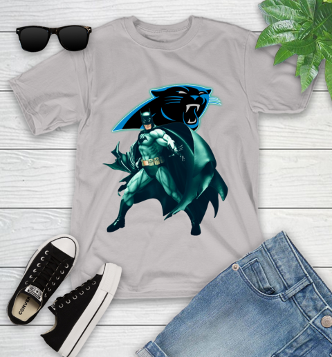 NFL Batman Football Sports Carolina Panthers Youth T-Shirt 12