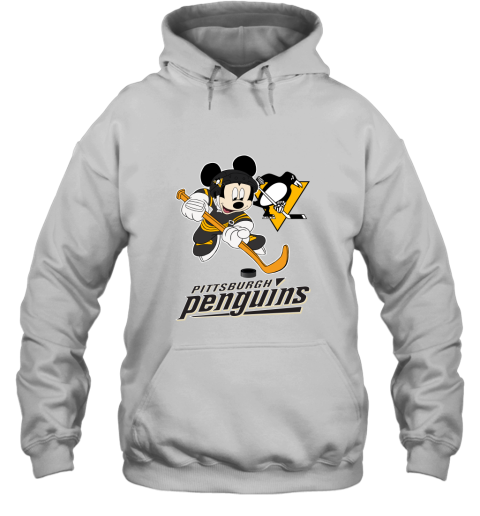 NHL Hockey Mickey Mouse Team Pittsburgh Penguins Hoodie