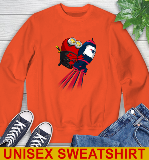 NFL Football New England Patriots Deadpool Minion Marvel Shirt Sweatshirt 3
