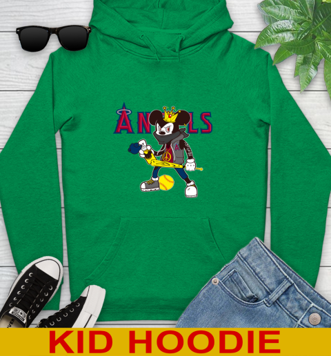 Los Angeles Angels MLB Baseball Mickey Peace Sign Sports Youth Hoodie 8