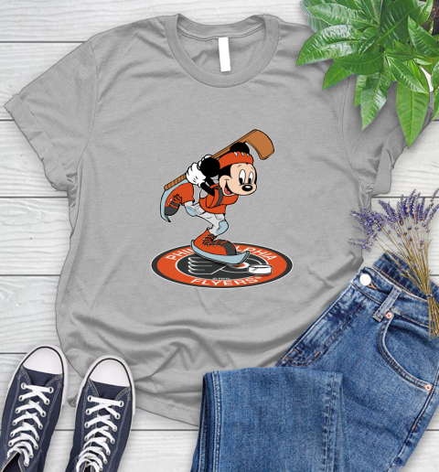 NHL Hockey Philadelphia Flyers Cheerful Mickey Disney Shirt Women's T-Shirt 5