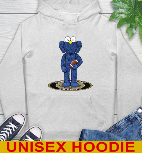 NFL Football New Orleans Saints Kaws Bff Blue Figure Shirt Hoodie