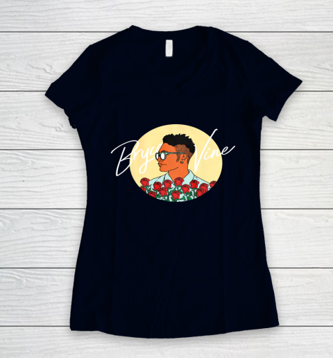 Bryce Vine Merch Circular Roses Women's V-Neck T-Shirt 2
