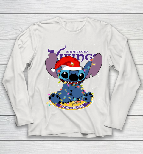 Minnesota Vikings NFL Football noel stitch Christmas Youth Long Sleeve 8