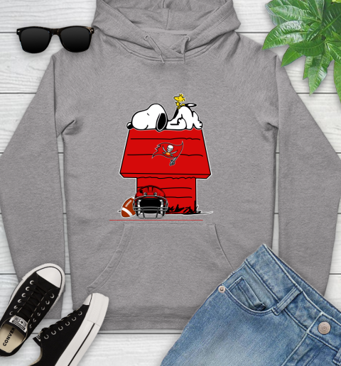 Tampa Bay Buccaneers NFL Football Snoopy Woodstock The Peanuts Movie Youth Hoodie 6