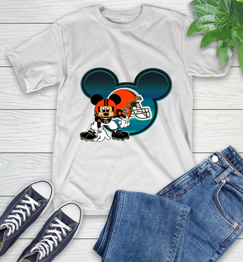 NFL Cleveland Browns Mickey Mouse Disney Football T Shirt T-Shirt
