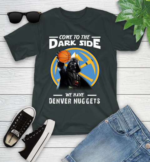 NBA Come To The Dark Side We Have Denver Nuggets Star Wars Darth Vader Basketball Youth T-Shirt 6