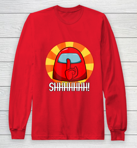 Among Us Game Shirt Cool Among Us shirt Crewmate or Impostor SHHHHHH Long Sleeve T-Shirt 7