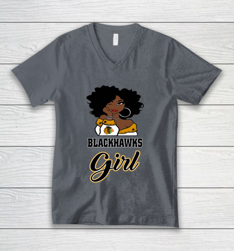 Chicago Blackhawks Girl NHL V-Neck T-Shirt 5