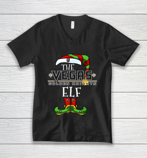 Vegas Golden Knights Christmas ELF Funny NHL V-Neck T-Shirt