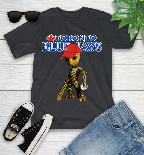 MLB Toronto Blue Jays Groot Guardians Of The Galaxy Baseball Youth T-Shirt 2