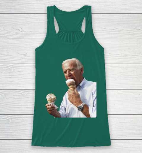 Joe Biden Eating Ice Cream Racerback Tank 5