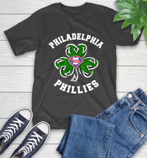 MLB Philadelphia Phillies Three Leaf Clover St Patrick's Day Baseball Sports T-Shirt