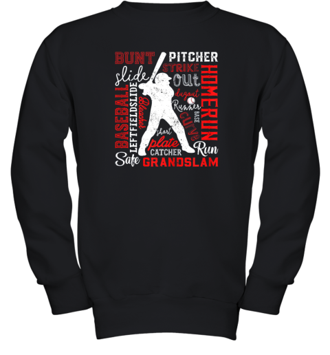 Baseball Shirt For Boys Men Gift Batter Pitcher Catcher Youth Sweatshirt