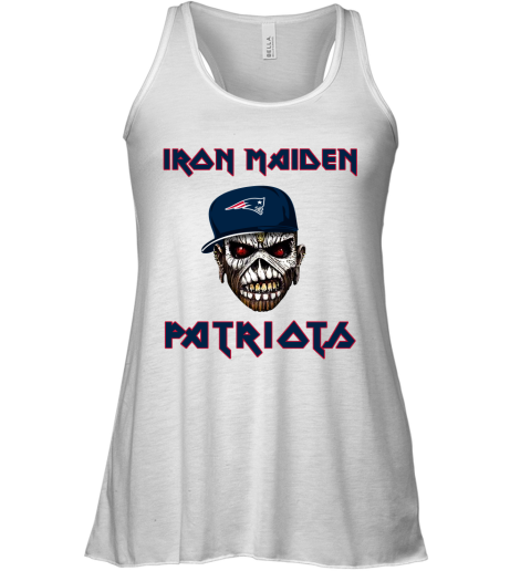NFL New England Patriots Iron Maiden Rock Band Music Football Sports CLtrqTPN5PJ flowy tank 32 95 151514 front white