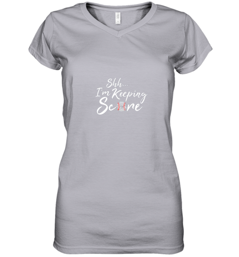 4awk scorekeeper baseball team scorebook keeper women v neck t shirt 39 front sport grey