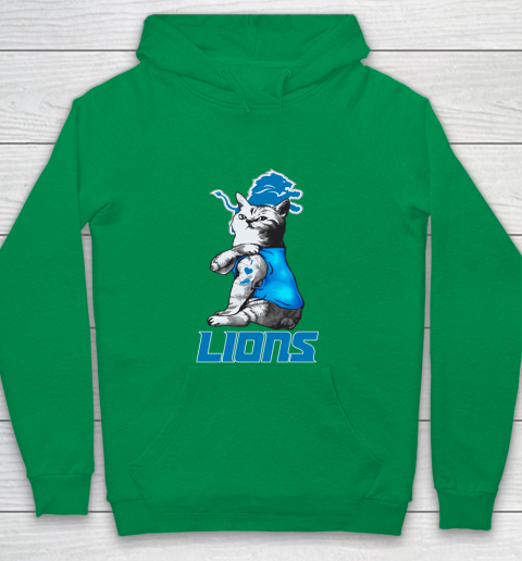 NFL Football My Cat Loves Detroit Lions Youth Hoodie 4