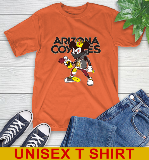 Arizona Coyotes NHL Hockey Mickey Peace Sign Sports T-Shirt 5