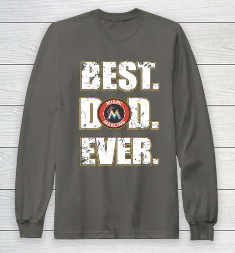 MLB Miami Marlins Baseball Best Dad Ever Family Shirt Long Sleeve T-Shirt 5