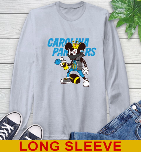 Carolina Panthers NFL Football Mickey Peace Sign Sports Long Sleeve T-Shirt 6