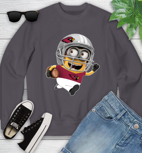 NFL Arizona Cardinals Minions Disney Football Sports Youth Sweatshirt 6