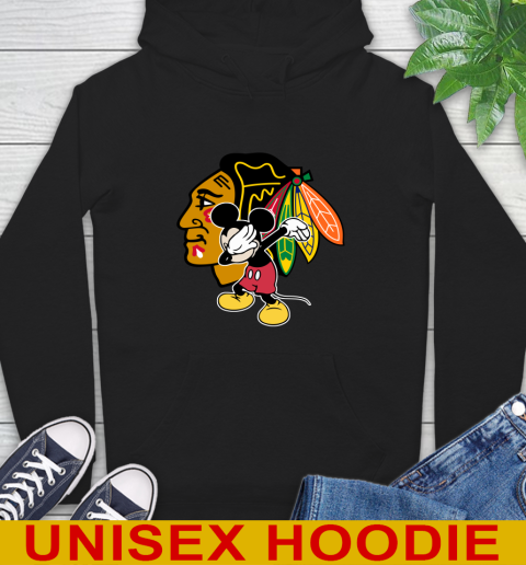 Chicago Blackhawks NHL Hockey Dabbing Mickey Disney Sports Hoodie 2