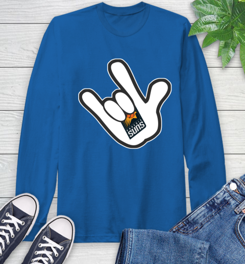 Phoenix Suns NBA Basketball Mickey Rock Hand Disney Long Sleeve T-Shirt 9