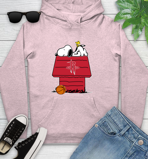 Houston Rockets NBA Basketball Snoopy Woodstock The Peanuts Movie Youth Hoodie 10