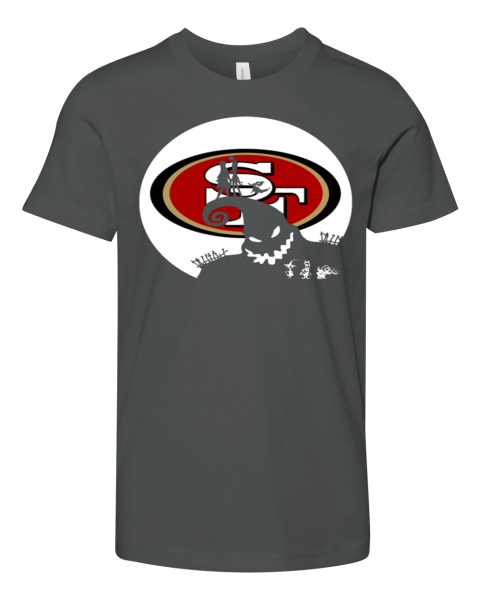 Jack Skellington And Sally San Francisco 49ers Halloween Premium Youth T-shirt