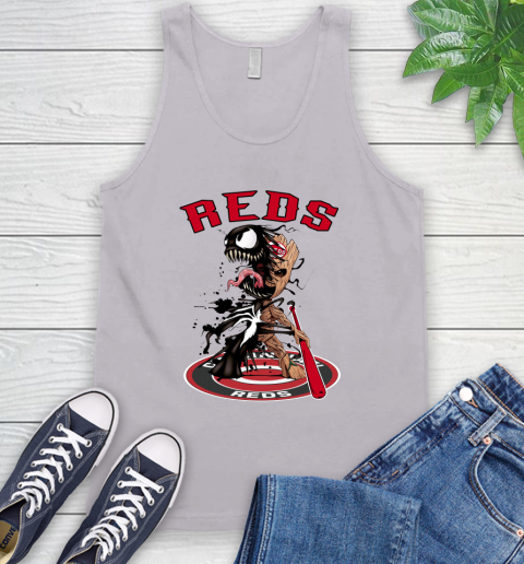 MLB Cincinnati Reds Baseball Venom Groot Guardians Of The Galaxy Tank Top 4