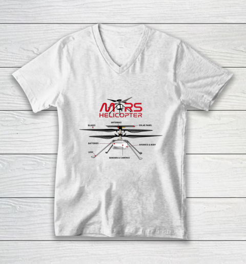 Nasa Mars 2020 Ingenuity Helicopter V-Neck T-Shirt