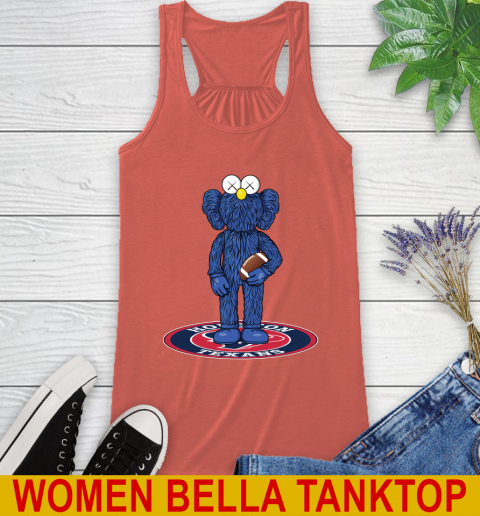 NFL Football Houston Texans Kaws Bff Blue Figure Shirt Racerback Tank 4