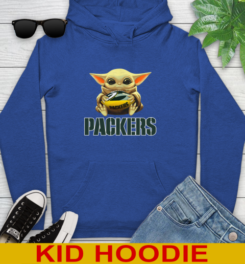 NFL Football Green Bay Packers Baby Yoda Star Wars Shirt Youth Hoodie 10