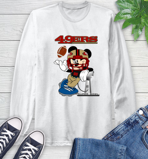 NFL San Francisco 49ers Mickey Mouse Disney Super Bowl Football T Shirt Long Sleeve T-Shirt 1