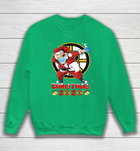 Boston Bruins Funny Santa Claus Dabbing Christmas 2020 NHL Sweatshirt 5