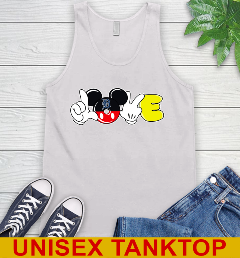 Detroit Tigers MLB Baseball Love Mickey Disney Sports Tank Top