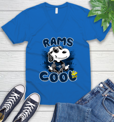 NFL Football Los Angeles Rams Cool Snoopy Shirt V-Neck T-Shirt 5