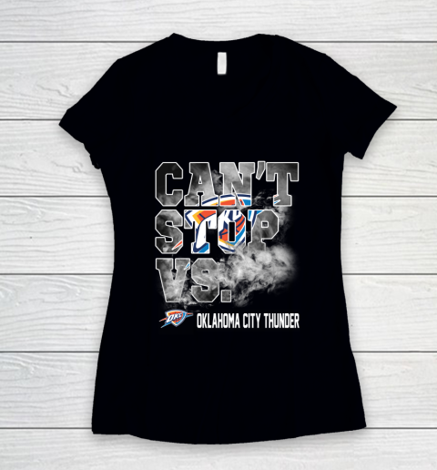NBA Oklahoma City Thunder Basketball Can't Stop Vs Women's V-Neck T-Shirt