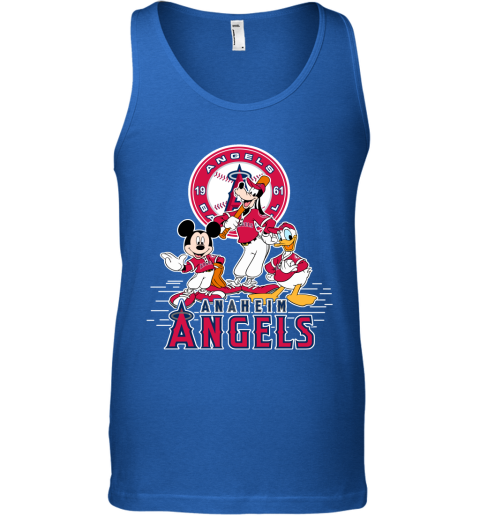 MLB Los Angeles Angels Mickey Mouse Donald Duck Goofy Baseball T Shirt T  Shirt