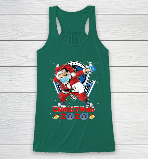 Dallas Mavericks Funny Santa Claus Dabbing Christmas 2020 NBA Racerback Tank 5