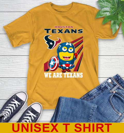NFL Football Houston Texans Captain America Marvel Avengers Minion Shirt T-Shirt 2