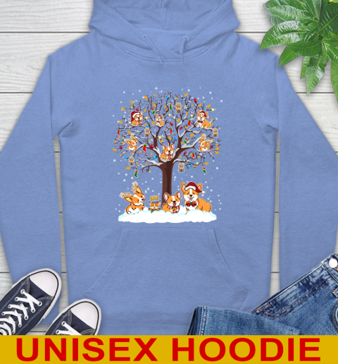 Corgi dog pet lover light christmas tree shirt 23