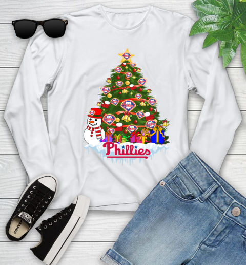 Philadelphia Phillies Merry Christmas MLB Baseball Sports Youth Long Sleeve