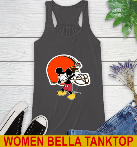 Cleveland Browns NFL Football Dabbing Mickey Disney Sports Racerback Tank 12